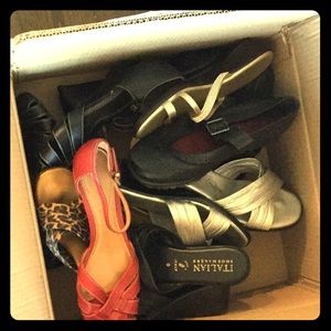 Shoe lovers box.  7 pairs. EUC, NWT and GUC